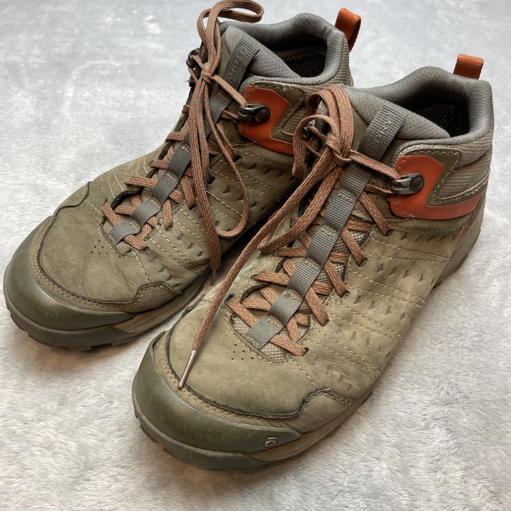 Oboz Womens Sypes Hiking Boots 8.5 Tan Suede Ankle Lace Up B Dry Hi Top Gorpcore